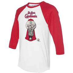 MLB St. Louis Cardinals Tiny Turnip Women's Gumball Machine 3/4-Sleeve Raglan T-Shirt