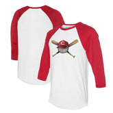 MLB Cincinnati Reds Tiny Turnip Women's Hat Crossbats 3/4-Sleeve Raglan T-Shirt