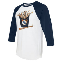 MLB Tampa Bay Rays Tiny Turnip Women's Hot Bats 3/4-Sleeve Raglan T-Shirt