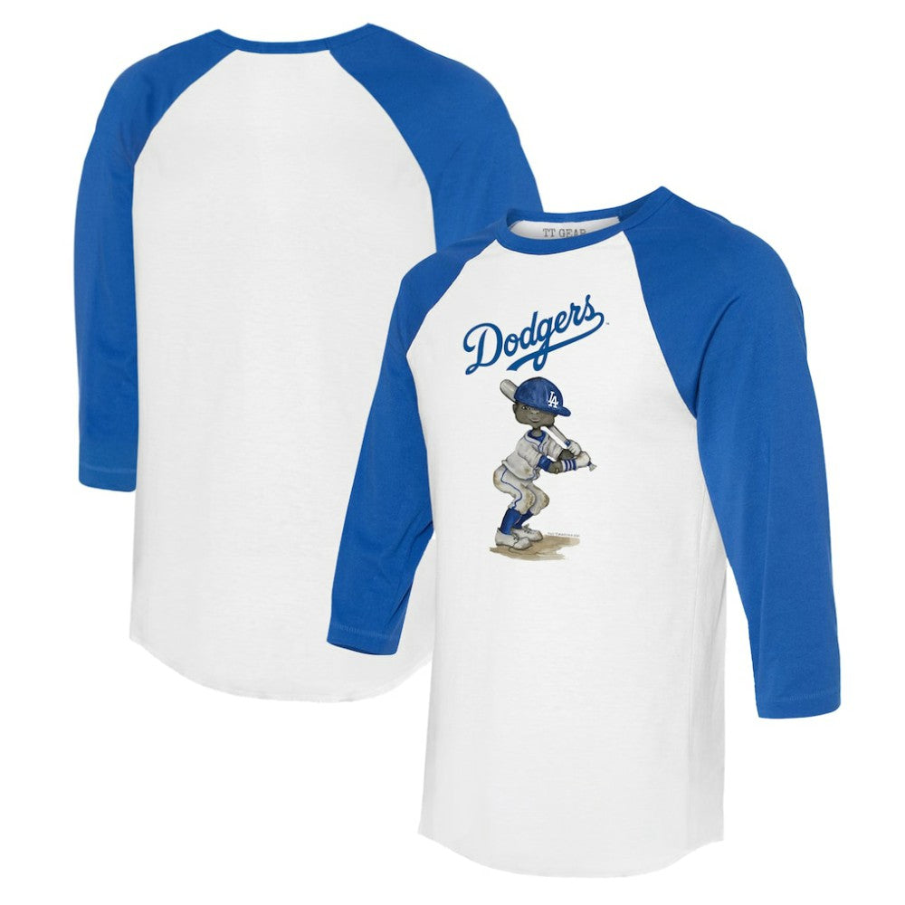 MLB Los Angeles Dodgers Tiny Turnip Women's James 3/4-Sleeve Raglan T-Shirt