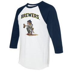 MLB Milwaukee Brewers Tiny Turnip Women's Kate 3/4-Sleeve Raglan T-Shirt