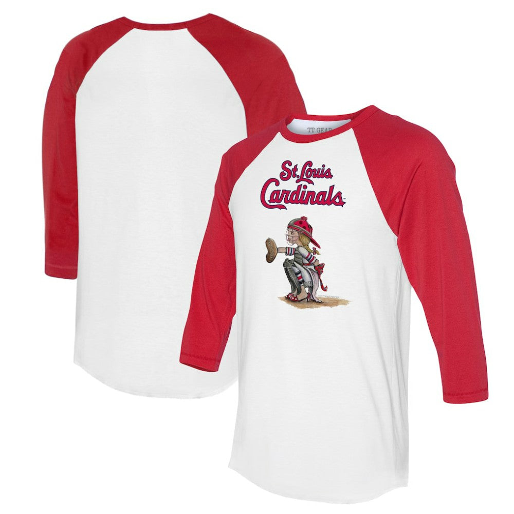 MLB St. Louis Cardinals Tiny Turnip Women's Kate 3/4-Sleeve Raglan T-Shirt
