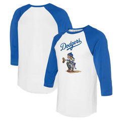 MLB Los Angeles Dodgers Tiny Turnip Women's Kate 3/4-Sleeve Raglan T-Shirt