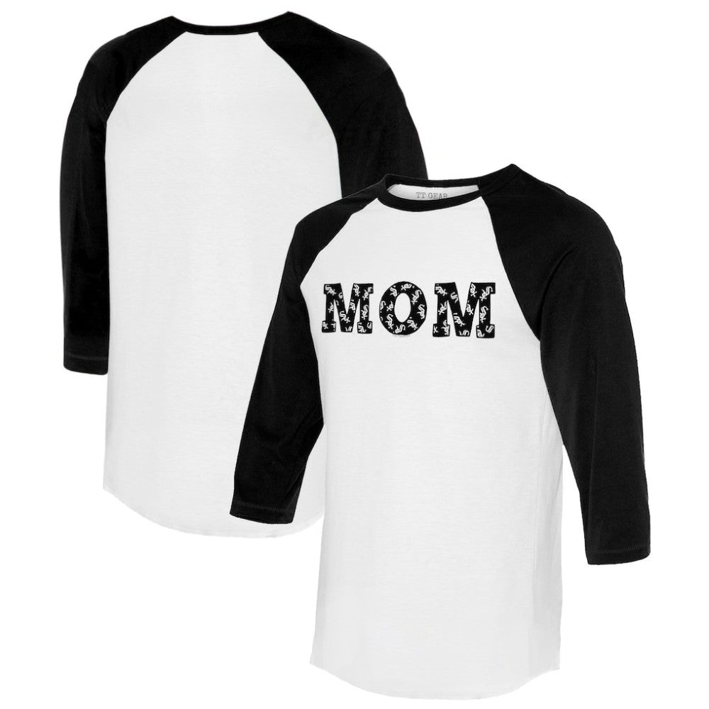 MLB Chicago White Sox Tiny Turnip Women's Logo Mom 3/4-Sleeve Raglan T-Shirt