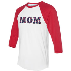 MLB Boston Red Sox Tiny Turnip Women's Logo Mom 3/4-Sleeve Raglan T-Shirt