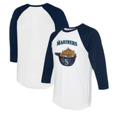 MLB Seattle Mariners Tiny Turnip Women's Nacho Helmet 3/4-Sleeve Raglan T-Shirt