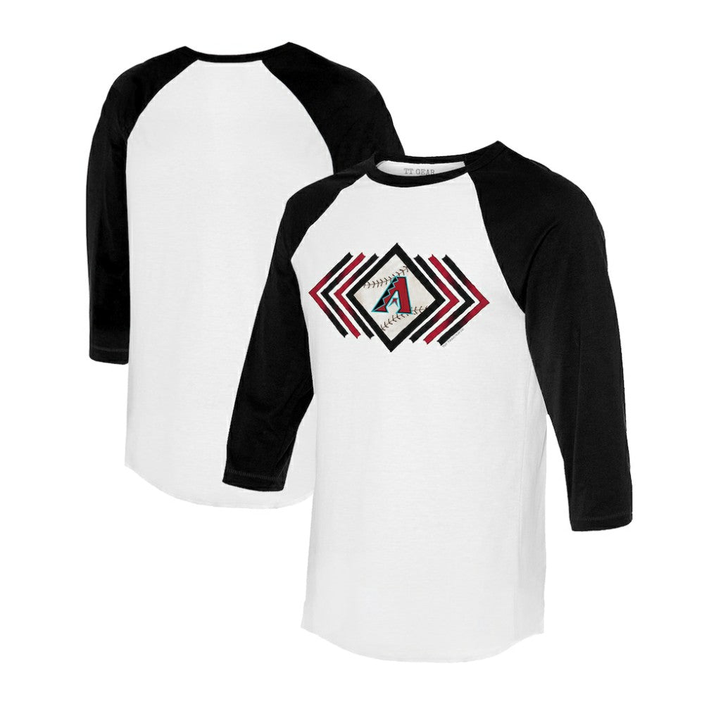 MLB Arizona Diamondbacks Tiny Turnip Women's Prism Arrows 3/4-Sleeve Raglan T-Shirt