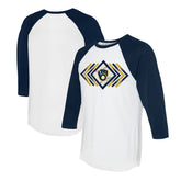 MLB Milwaukee Brewers Tiny Turnip Women's Prism Arrows 3/4-Sleeve Raglan T-Shirt