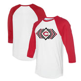 MLB Cincinnati Reds Tiny Turnip Women's Prism Arrows 3/4-Sleeve Raglan T-Shirt