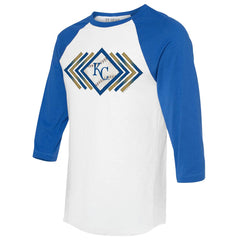 MLB Kansas City Royals Tiny Turnip Women's Prism Arrows 3/4-Sleeve Raglan T-Shirt
