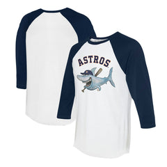 MLB Houston Astros Tiny Turnip Women's Shark 3/4-Sleeve Raglan T-Shirt