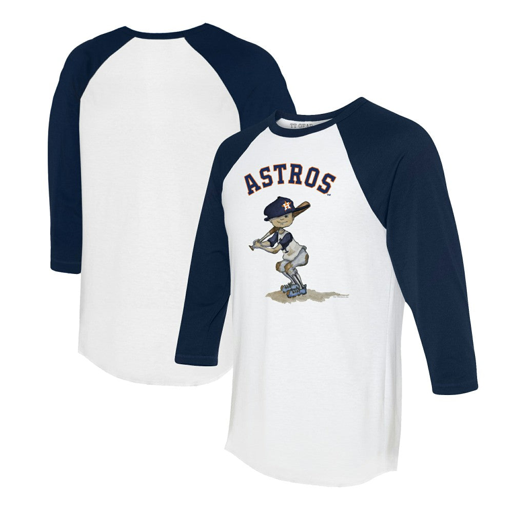 MLB Houston Astros Tiny Turnip Women's Slugger 3/4-Sleeve Raglan T-Shirt