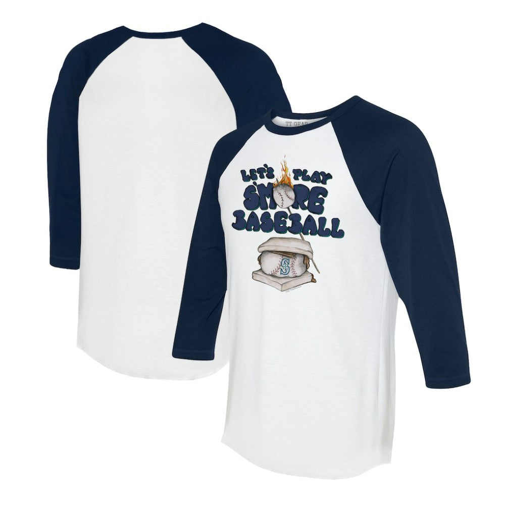 MLB Seattle Mariners Tiny Turnip Women's Smores 3/4-Sleeve Raglan T-Shirt
