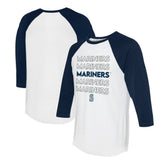MLB Seattle Mariners Tiny Turnip Women's Stacked 3/4-Sleeve Raglan T-Shirt