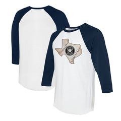 MLB Houston Astros Tiny Turnip Unisex State Outline 3/4-Sleeve Raglan T-Shirt