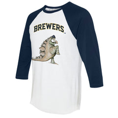 MLB Milwaukee Brewers Tiny Turnip Unisex Stega 3/4-Sleeve Raglan T-Shirt