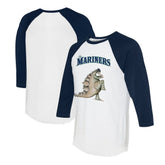 MLB Seattle Mariners Tiny Turnip Unisex Stega 3/4-Sleeve Raglan T-Shirt