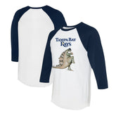 MLB Tampa Bay Rays Tiny Turnip Unisex Stega 3/4-Sleeve Raglan T-Shirt