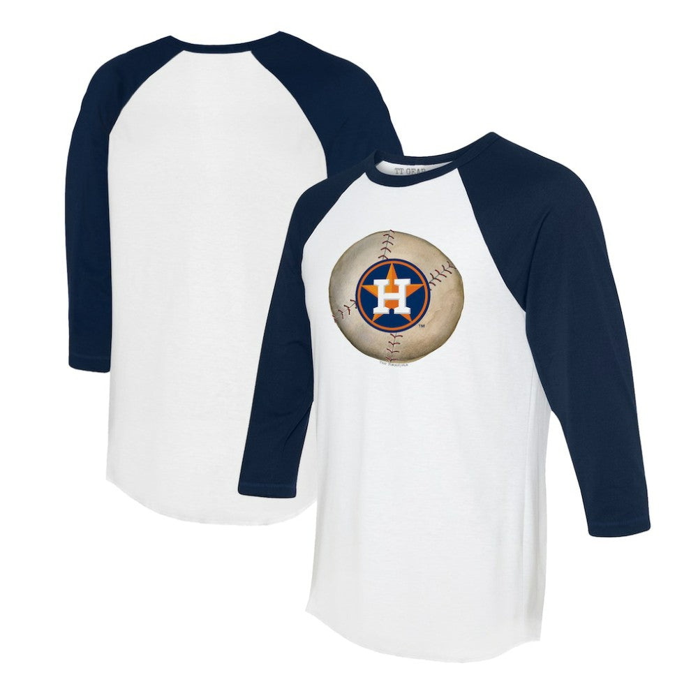 MLB Houston Astros Tiny Turnip Unisex Stitched Baseball 3/4-Sleeve Raglan T-Shirt
