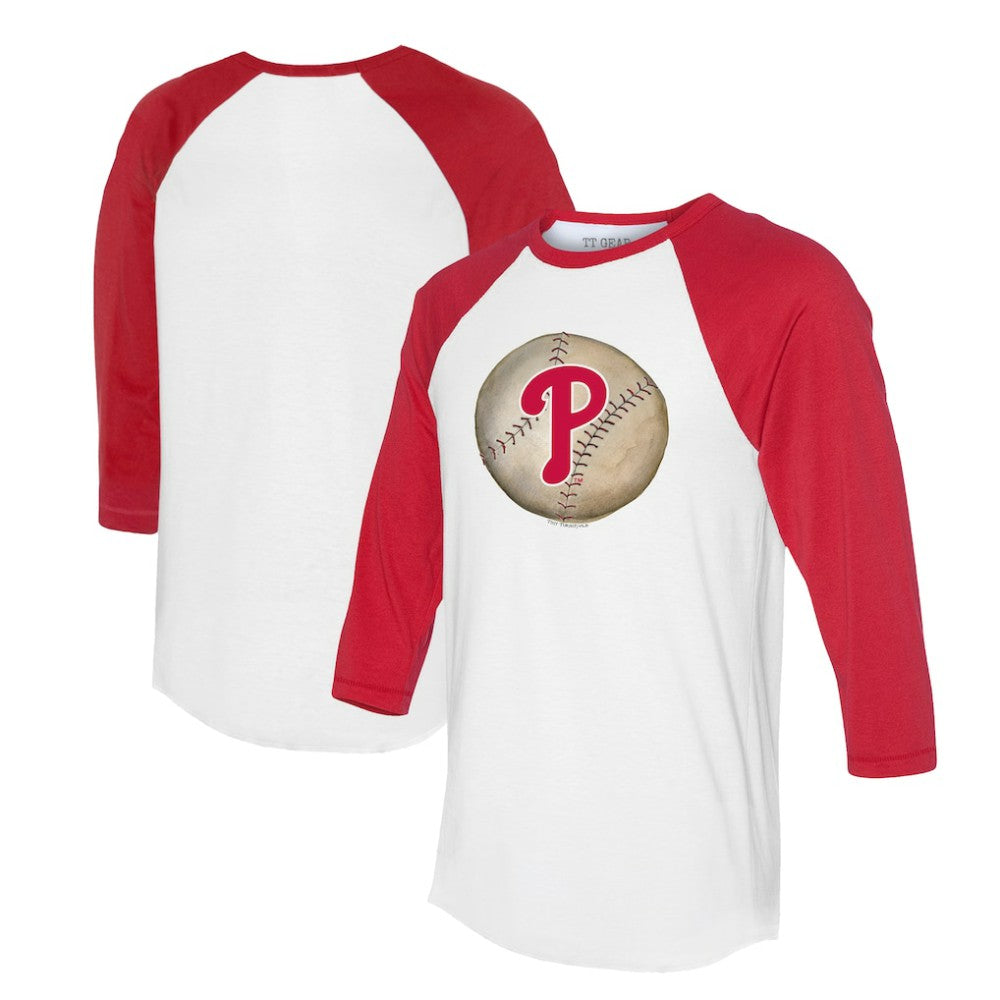 MLB Philadelphia Phillies Tiny Turnip Unisex Stitched Baseball 3/4-Sleeve Raglan T-Shirt
