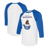 MLB Texas Rangers Tiny Turnip Unisex Sundae Helmet 3/4-Sleeve Raglan T-Shirt