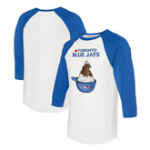 MLB Toronto Blue Jays Tiny Turnip Unisex Sundae Helmet 3/4-Sleeve Raglan T-Shirt