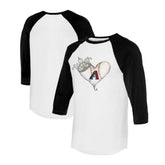 MLB Arizona Diamondbacks Tiny Turnip Unisex Tiara Heart 3/4-Sleeve Raglan T-Shirt