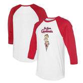 MLB St. Louis Cardinals Tiny Turnip Unisex Triple Scoop 3/4-Sleeve Raglan T-Shirt