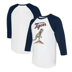 MLB Detroit Tigers Tiny Turnip Unisex TT Rex 3/4-Sleeve Raglan T-Shirt