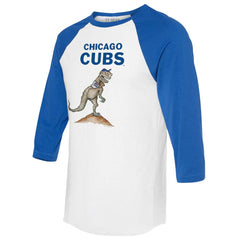 MLB Chicago Cubs Tiny Turnip Unisex TT Rex 3/4-Sleeve Raglan T-Shirt