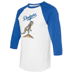 MLB Los Angeles Dodgers Tiny Turnip Unisex TT Rex 3/4-Sleeve Raglan T-Shirt