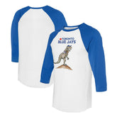 MLB Toronto Blue Jays Tiny Turnip Unisex TT Rex 3/4-Sleeve Raglan T-Shirt