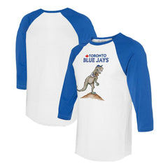 MLB Toronto Blue Jays Tiny Turnip Unisex TT Rex 3/4-Sleeve Raglan T-Shirt