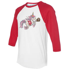 MLB Philadelphia Phillies Tiny Turnip Unisex Unicorn 3/4-Sleeve Raglan T-Shirt