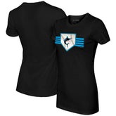 MLB Miami Marlins Tiny Turnip Women's Base Stripe T-Shirt