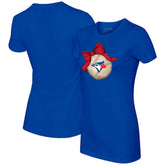 MLB Toronto Blue Jays Tiny Turnip Women's Baseball Bow T-Shirt