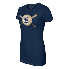 MLB Detroit Tigers Tiny Turnip Women's Baseball Cross Bats T-Shirt