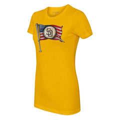 MLB San Diego Padres Tiny Turnip Women's Baseball Flag T-Shirt