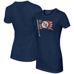 MLB Tampa Bay Rays Tiny Turnip Women's Baseball Flag T-Shirt