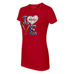 MLB Los Angeles Angels Tiny Turnip Women's Baseball Love T-Shirt