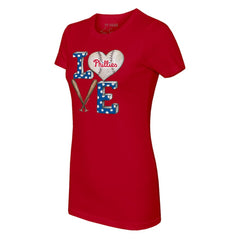 MLB Philadelphia Phillies Tiny Turnip Women's Baseball Love T-Shirt