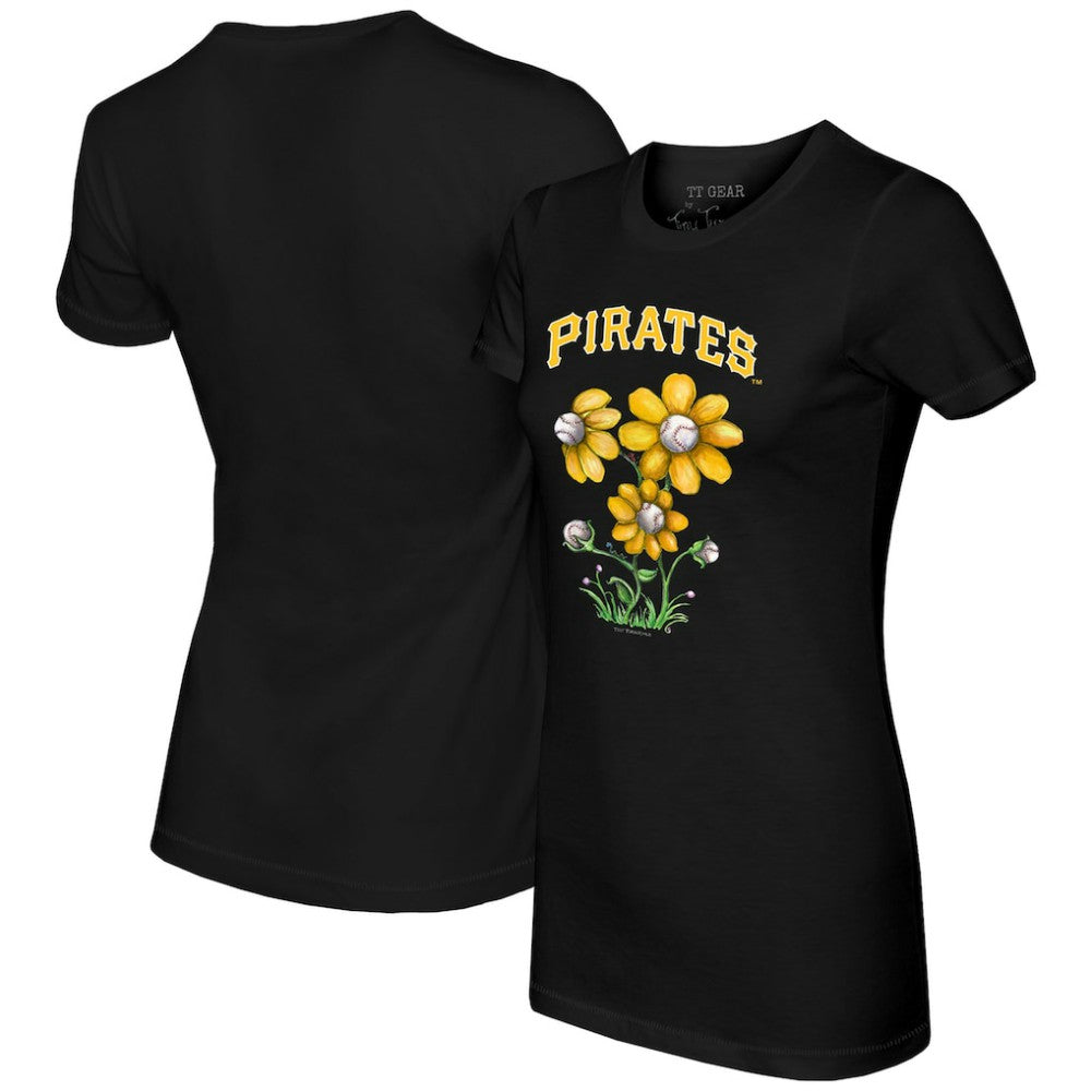 MLB Pittsburgh Pirates Tiny Turnip Women's Blooming Baseballs T-Shirt