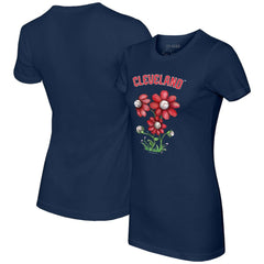 MLB Cleveland Guardians Tiny Turnip Women's Blooming Baseballs T-Shirt