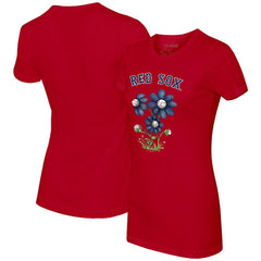 MLB Boston Red Sox Tiny Turnip Women's Blooming Baseballs T-Shirt