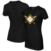 MLB Pittsburgh Pirates Tiny Turnip Women's Diamond Cross Bats T-Shirt