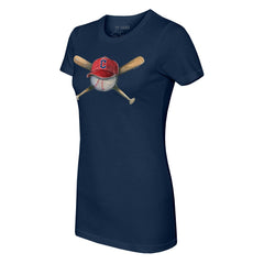MLB Cleveland Guardians Tiny Turnip Women's Hat Crossbats T-Shirt