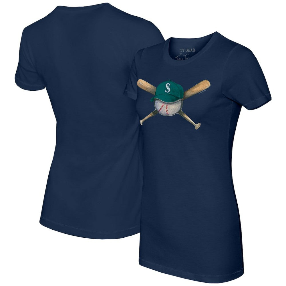 MLB Seattle Mariners Tiny Turnip Women's Hat Crossbats T-Shirt