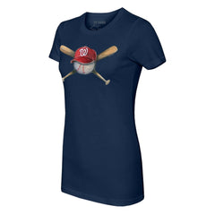 MLB Washington Nationals Tiny Turnip Women's Hat Crossbats T-Shirt