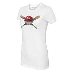 MLB Cincinnati Reds Tiny Turnip Women's Hat Crossbats T-Shirt