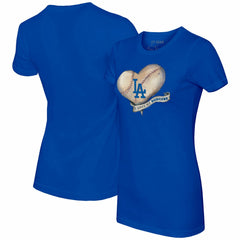 MLB Los Angeles Dodgers Tiny Turnip Women's Heart Banner T-Shirt